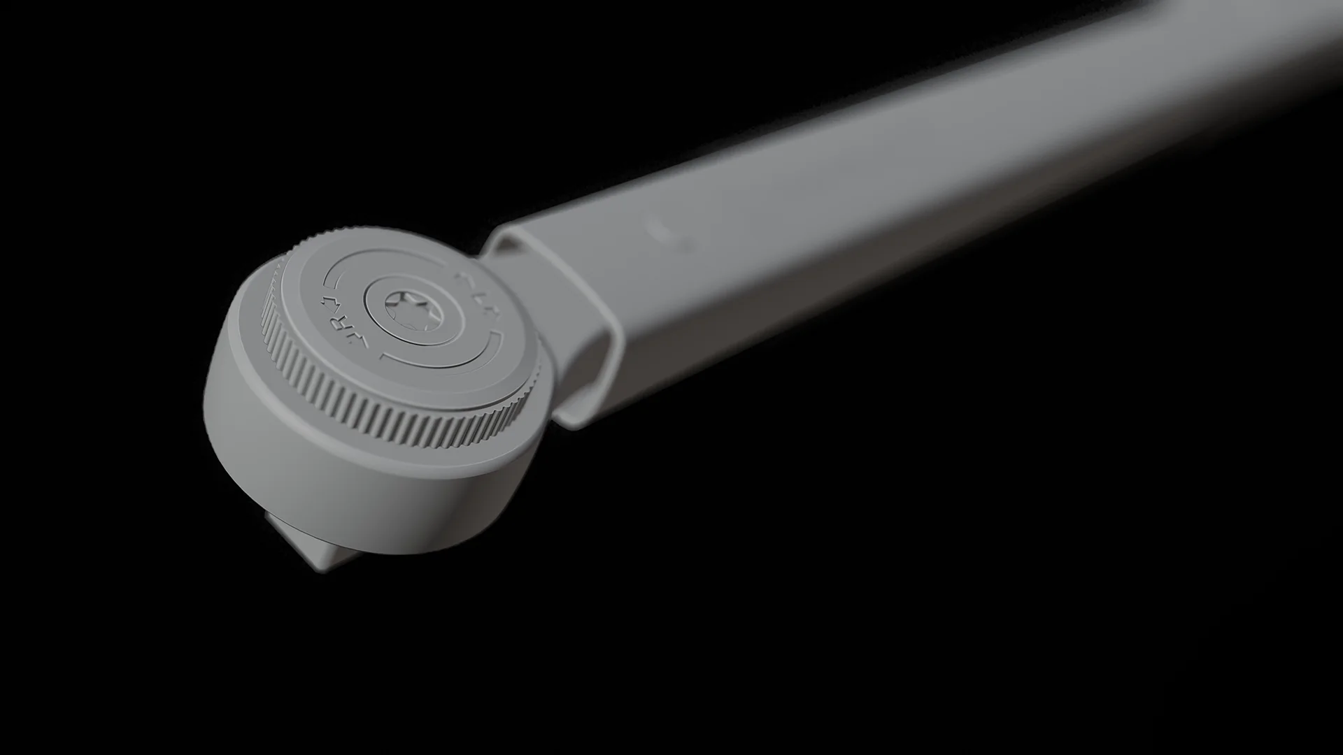 Untextured 3D model before lighting and shading